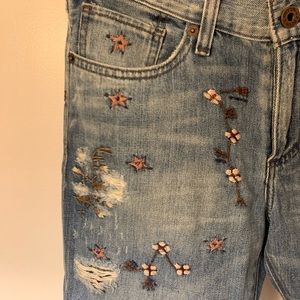 Embroidered Lucky Jeans